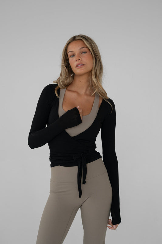 Wrap Blouse - Black